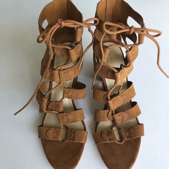 MARC FISCHER SUEDE LACE-UP BLOCK HEEL SANDAL - Picture 3 of 8